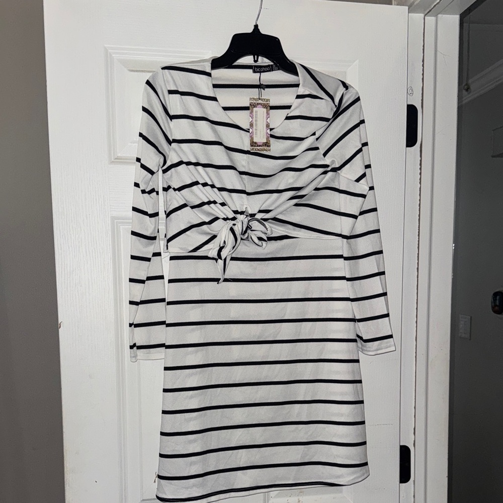 Striped Black and White Dress
